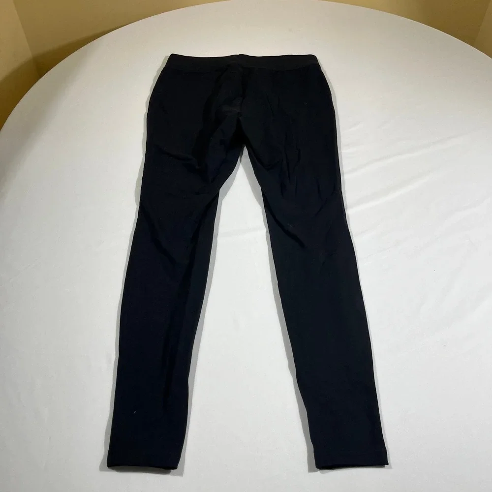 Lands' End Starfish Leggings Women S/T 6-8 Black Cotton Blend Mid Rise